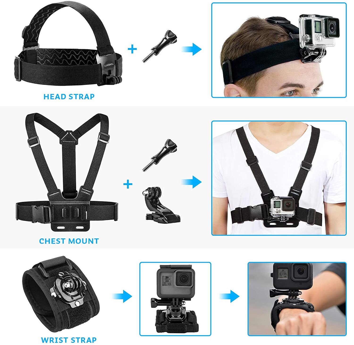 GoPro Accessories Kit for AKASO EK5000 EK7000 4K WIFI Action Etsy