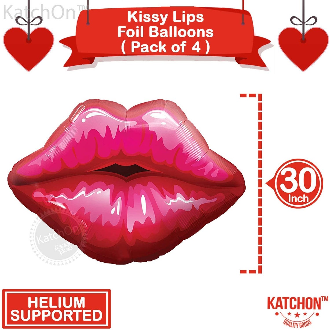 Red Lip Balloons for Valentines Balloons Decorations Large 30 Etsy