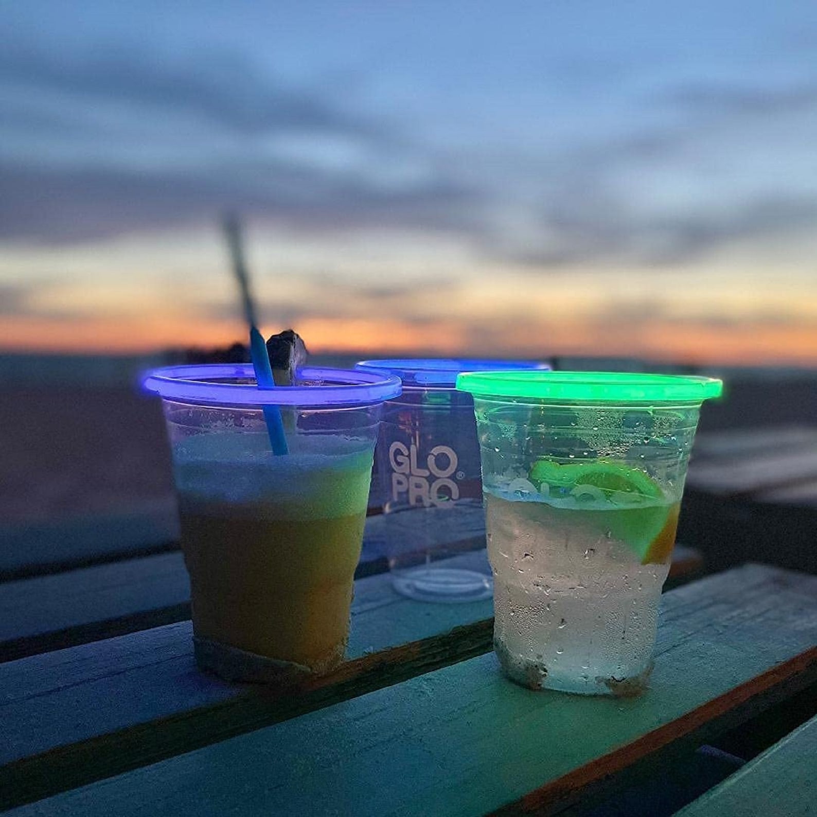 16 oz Plastic Clear Disposable Glow Stick Cup Neon Colors Kids Etsy