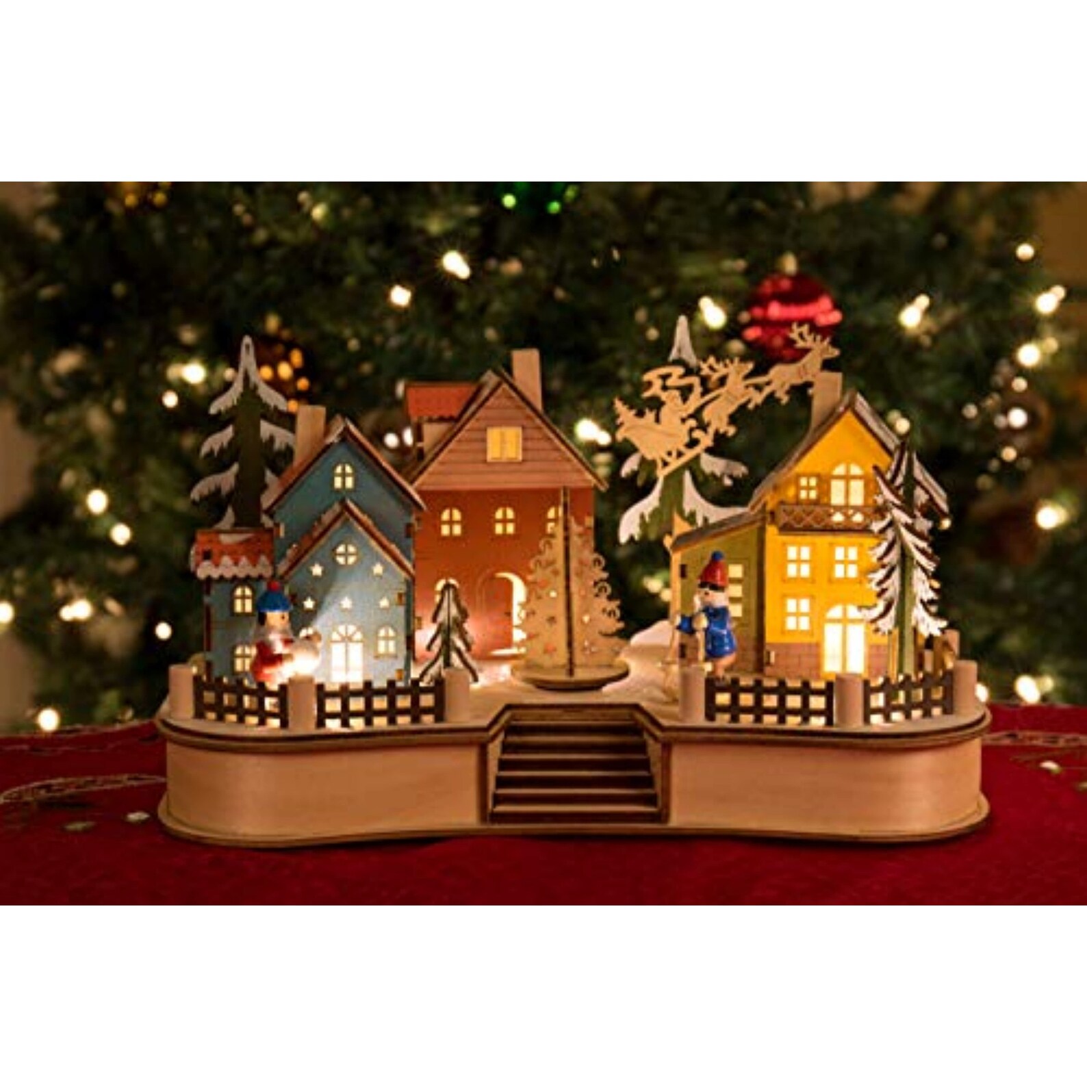 Wooden CHRISTMAS ADVENT Calendar with Bright Lights and | Etsy