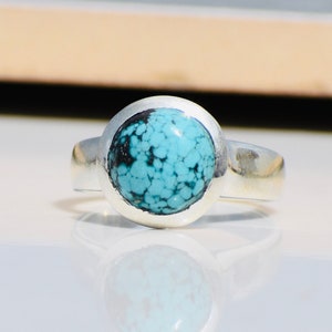 Turquoise Ring, 925 Silver Ring, Silver Gemstone Ring, Healing Ring, Boho Ring, December Birthstone, Turquoise Jewelry, Natural Turquoise