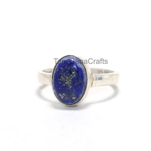 Natural Lapis Lazuli Ring, Handmade Ring, 925 Sterling Silver Ring, Elegant Jewelry, Celestial Jewelry, Statement Ring, Boho Ring for Women
