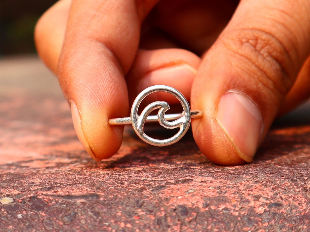 指輪・リング BLENDOFF Evening Beach Ring Silver 925 Amazon.com: Eternity Wave Surf Fashion Polished Ring New 925