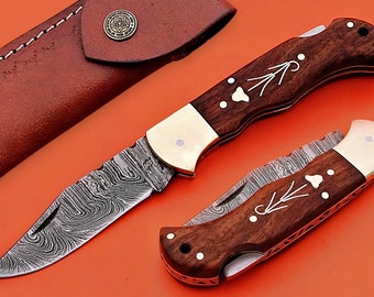 Handmade Pocket Folding Knife , Wedding gift , Best Gift item , Father day gift