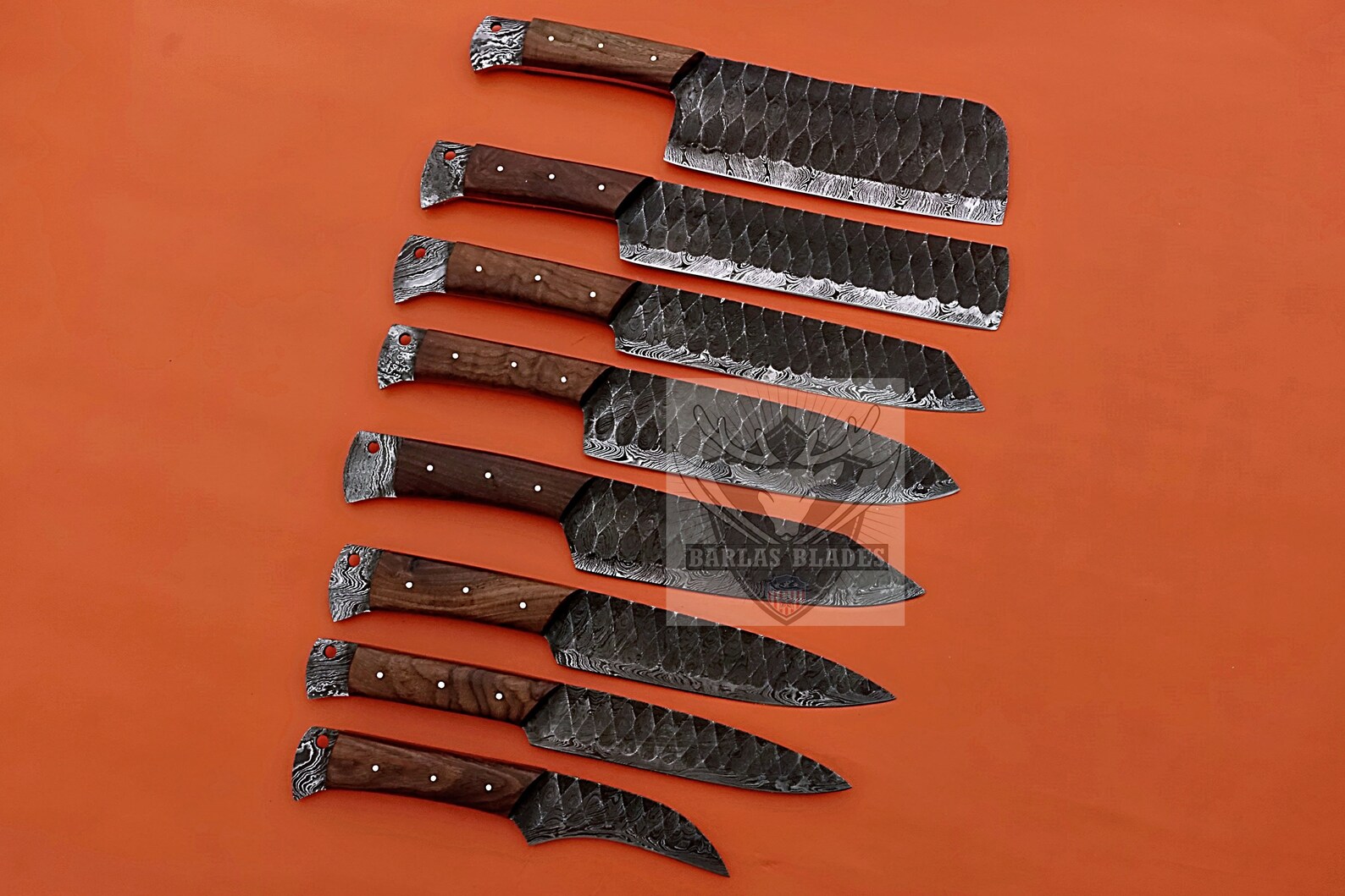 Chef Knives Set 8 Pcs / Cooking Knives Set / Damascus Steel Etsy