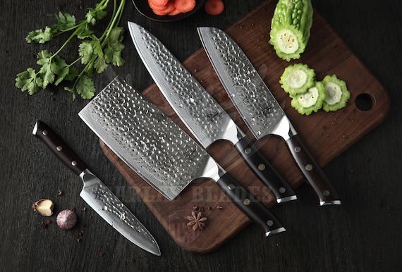 Damascus Chef Vegetable Knives Set 5 Piece-HTT Series