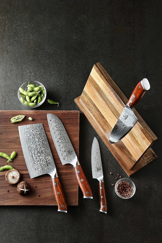 Chef's Knives and Cutting Board Gift Set