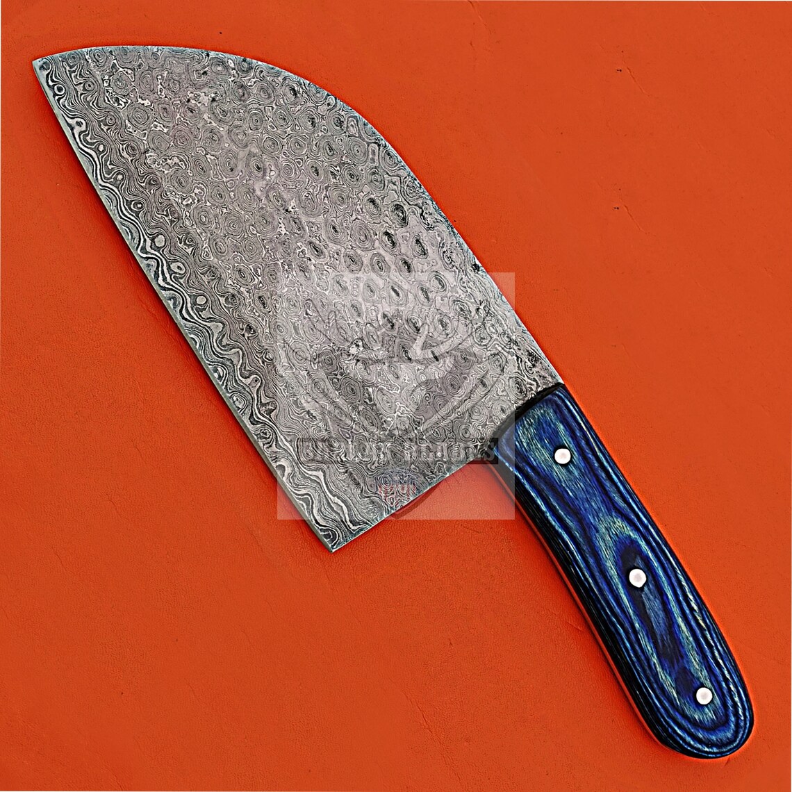 Serbian Cleaver / Damascus Steel Serbia Knife / Hand / Etsy