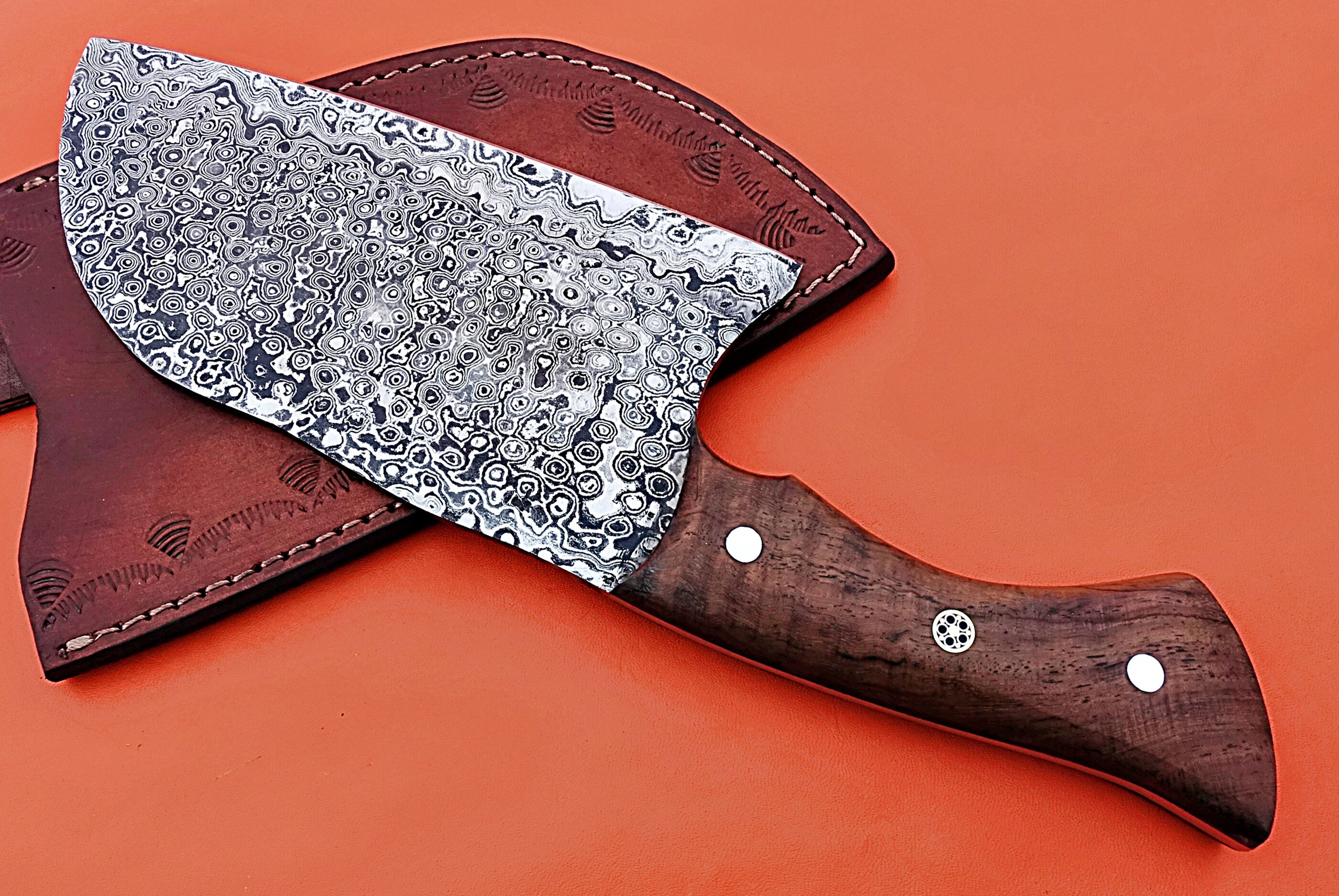 Serbian Chef Knife Custom Hand Made Damascus Steel Blade Etsy