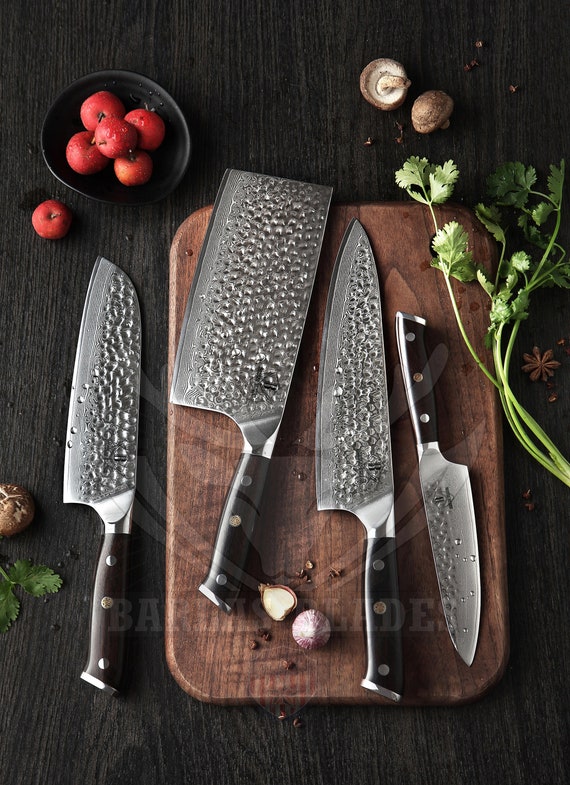 Damascus Kitchen Knife Chef Cooking Home Tool Cutlery Cookware Christmas  Gift