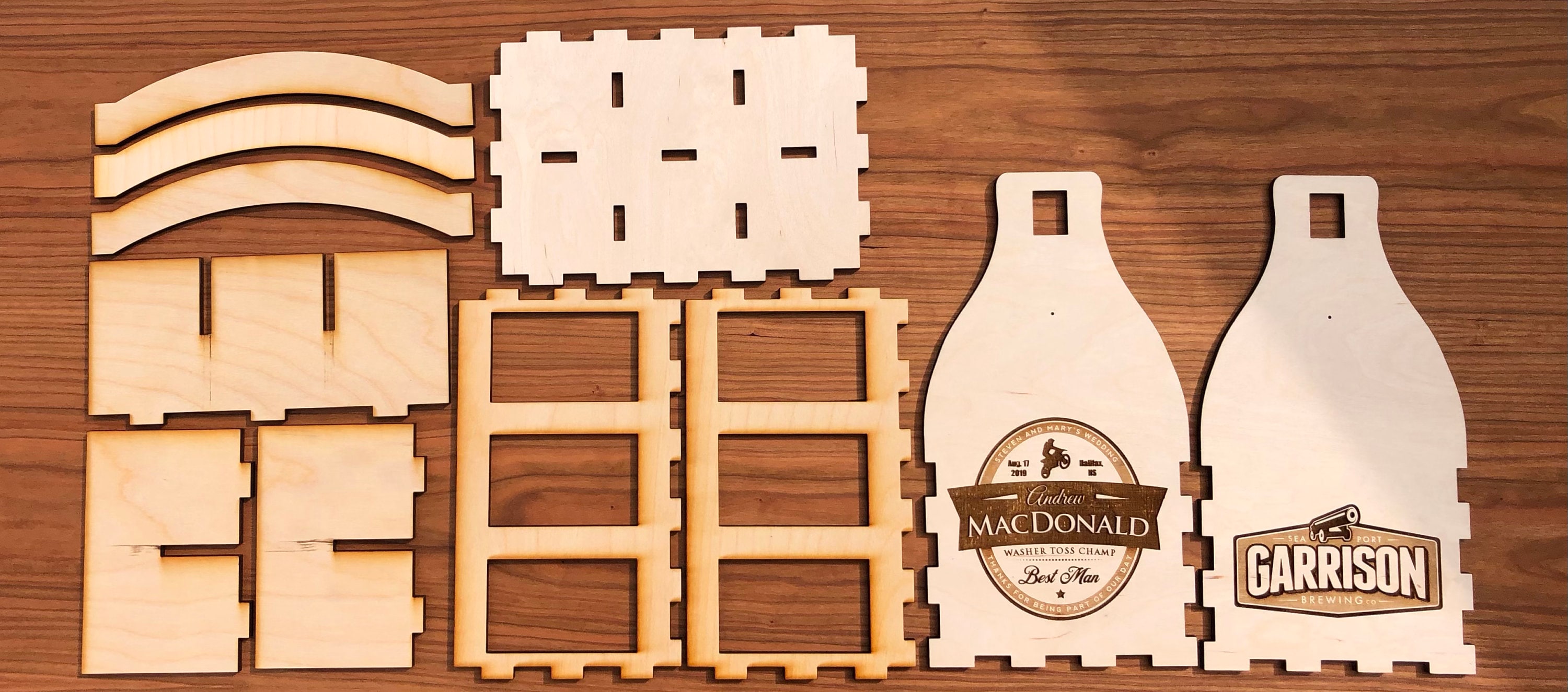 Beer Caddy Laser Pattern for 6pack Three Caddy Plans Etsy