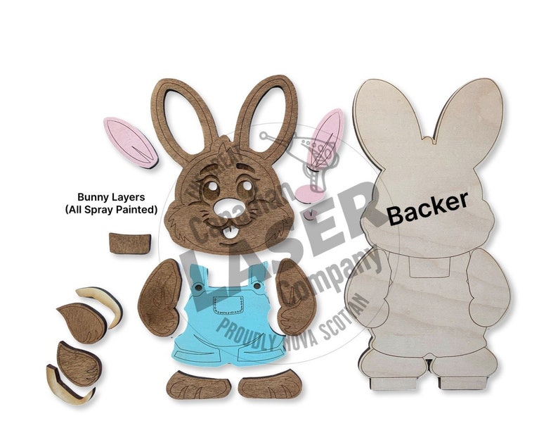 Laser Cut Digital File / Easter Bunny Shelf Sitter Gift Card Holder SVG ...