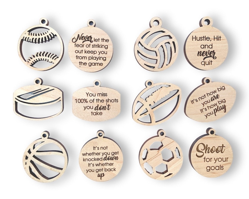 Laser Cut Digital File / Sports Keychain SVG, PNG / Glowforge ...