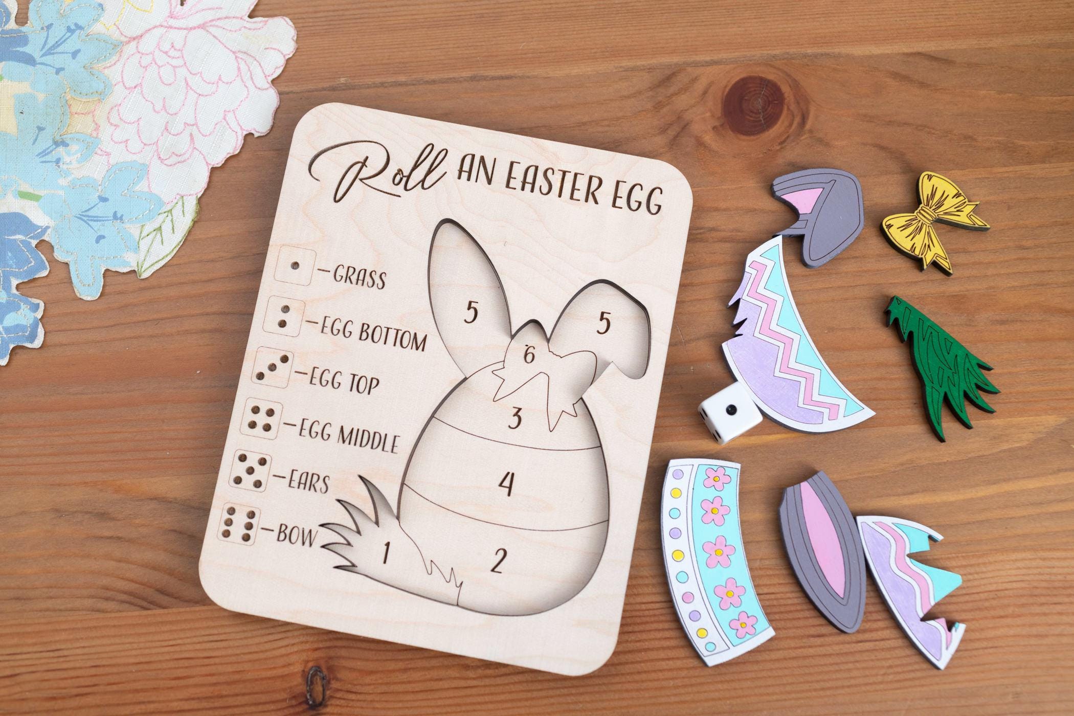 Laser Cut Digital File, Easter Roll an Easter Egg Puzzle Game SVG ...