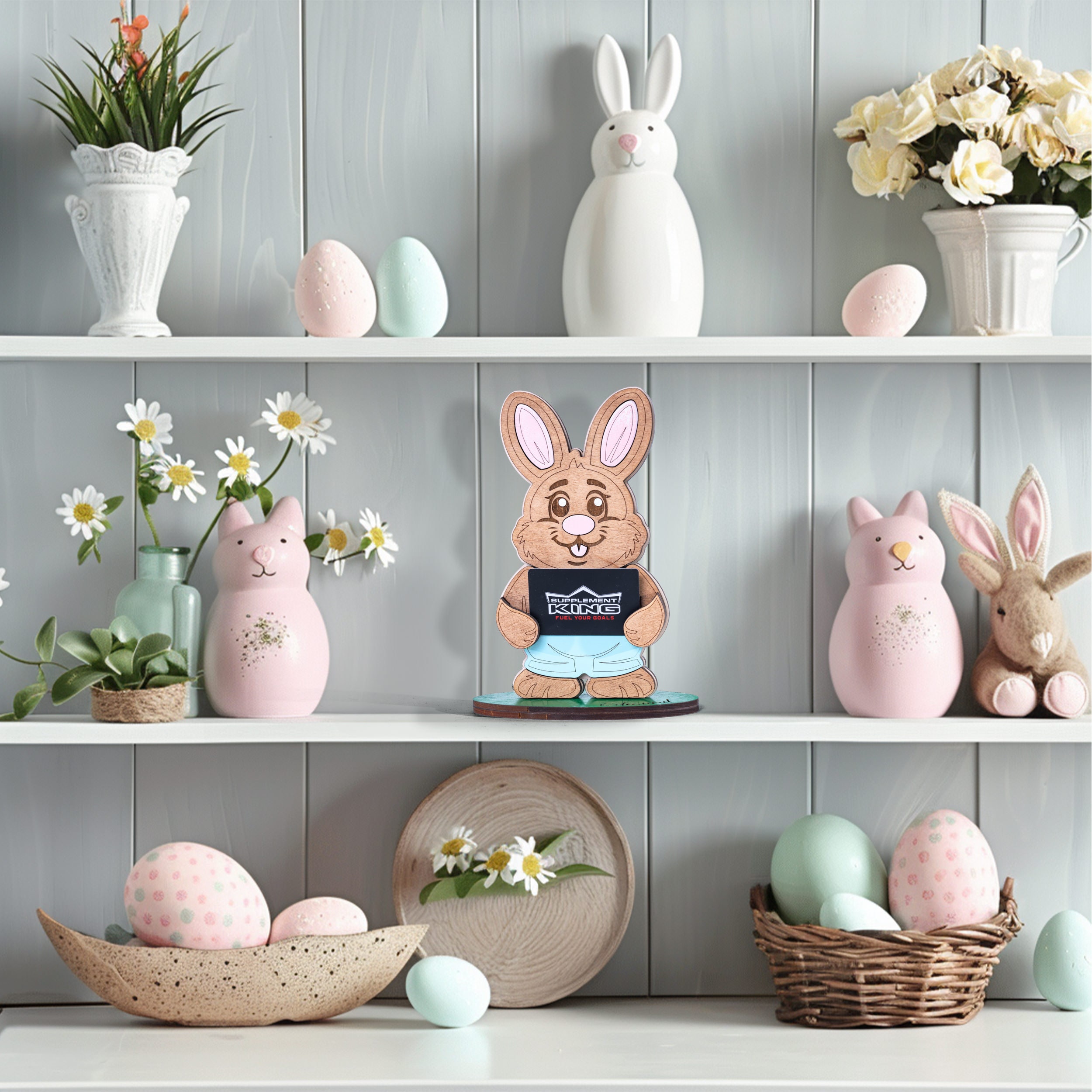 Laser Cut Digital File / Easter Bunny Shelf Sitter Gift Card Holder SVG ...