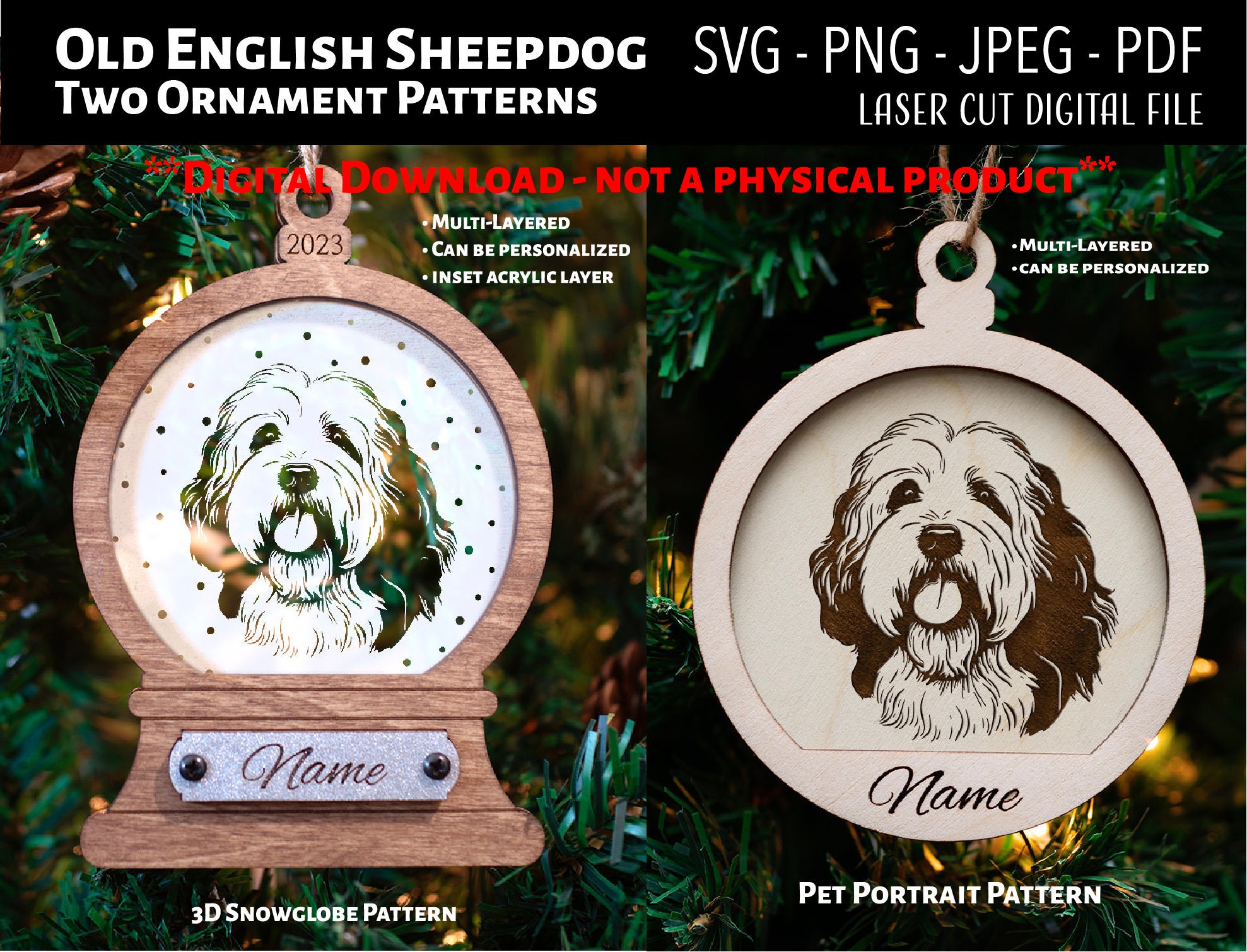 Old English Sheepdog Dog SVG File Cricut Download Dog Face 