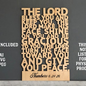 Bible Quote - Laser cutfile for a religious Bible verse - Numbers