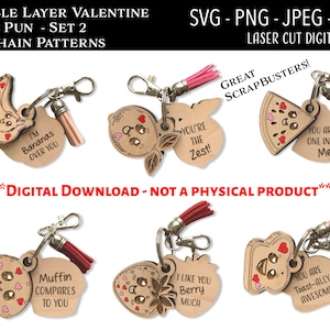 Fichier numérique découpé au laser / jeu de mots nourriture Saint-Valentin SVG / Glowforge / drôle / amour / mignon / Saint Valentin / scraper buster / coeurs