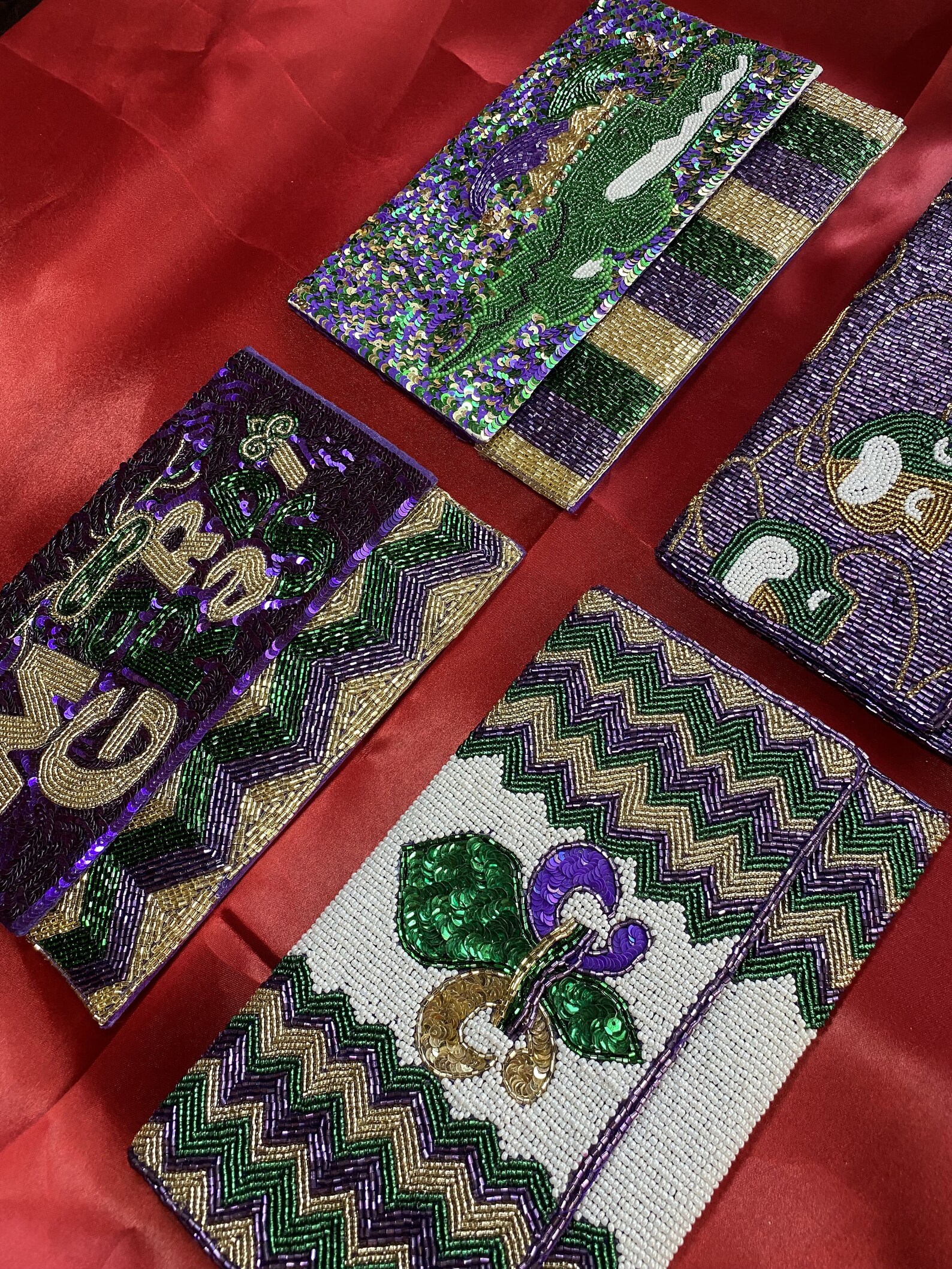 Mardi Gras Beaded Clutch, Mardi Gras Purse, Mardi Gras Beaded Bag ...
