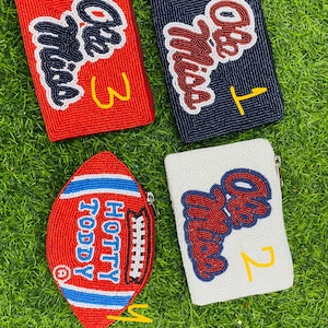 Beaded Game Day purse – Handmade Purse for Sports Fans | Gameday Accessory