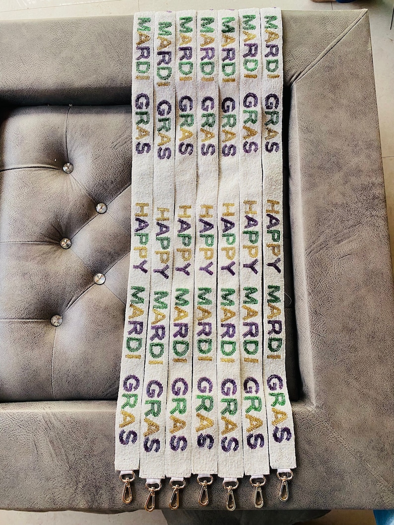 mardi gras bag strap