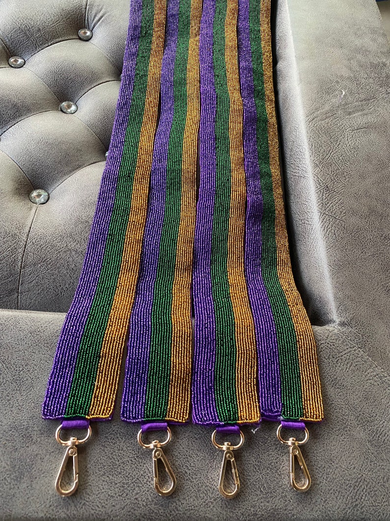 mardi gras purse strap
