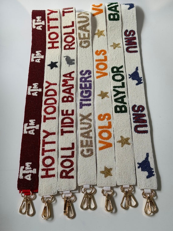 Gameday Beaded Purse Straps, Beaded Bag Straps, Beaded Purse strap,  Gift purse straps, College purse straps