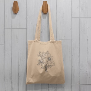 Floral Tote Bag: Botanical Print Shopping Bag