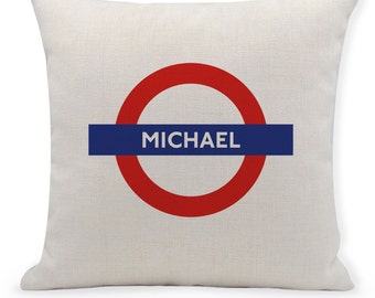 Personalised London Sign Cushion Cover, London Cushion, 40cm