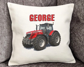 Red Massey Ferguson Tractor Cushion, Farm Tractor, Red Tractor, Red Tractor Gift, Farm Gift