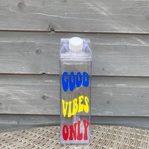 Milk Carton Style Bottle. Drinks Bottle. Milk Bottle. Juice Bottle. Water Bottle.