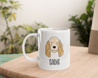 Personalised Cocker Spaniel Mug, Coffee Mug, Mug for Tea, 11oz Ceramic Mug