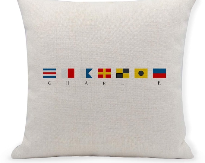 Personalised Sailing Flag Gift, Boat / Yacht,  Personalised Nautical Flag, Your Name In Nautical Flags, Maritime Signal Flags