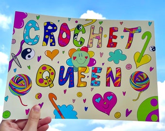 Crochet Queen Print