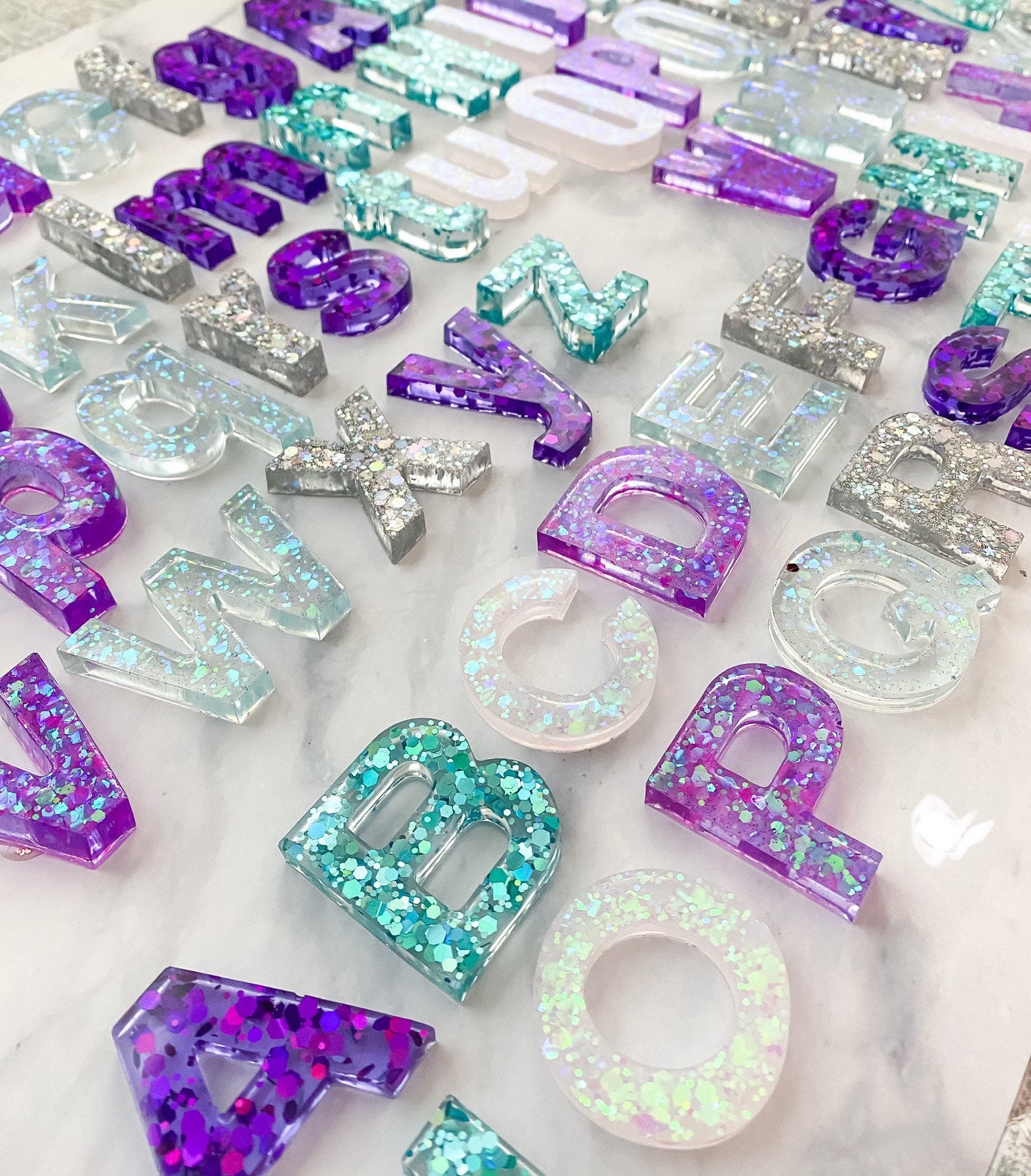 mermaid inspired letter andor number set mermaid alphabet etsy