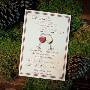 Formal Simple Wine Tasting Party, Dinner Party Invitation