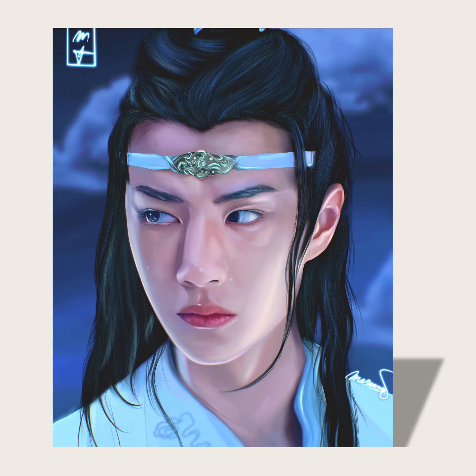 Lan Wangji Art Print | the Untamed MDZS Poster | Hanguang Jun Wall