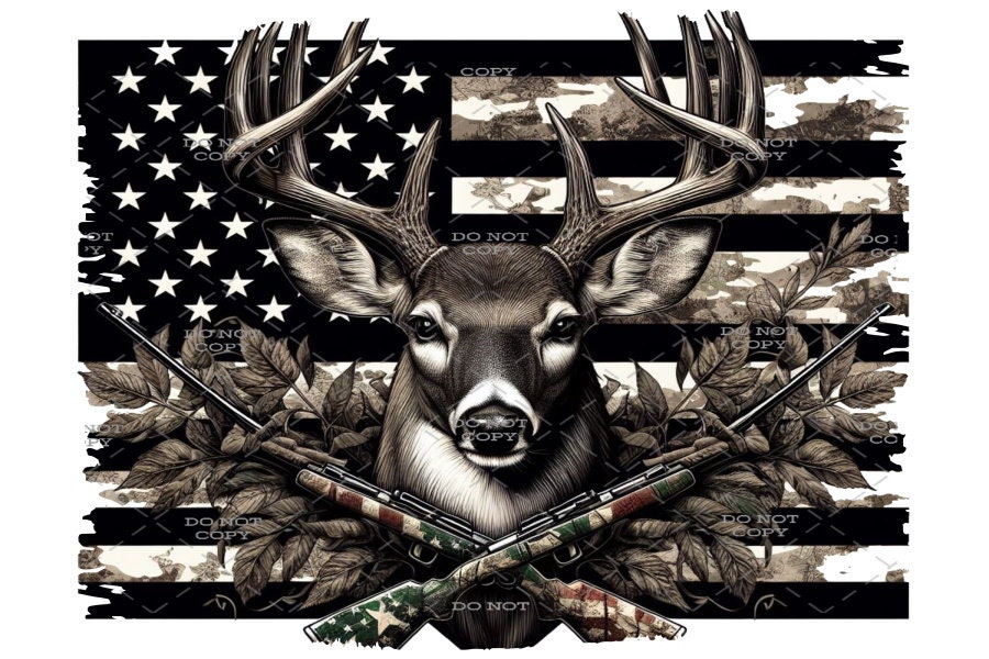 Deer Hunting| Sublimation PNG | American Flag | Camoflauge | Digital Download