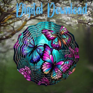 Vibrant Butterfly Spinner - Digital Design - Download - png file