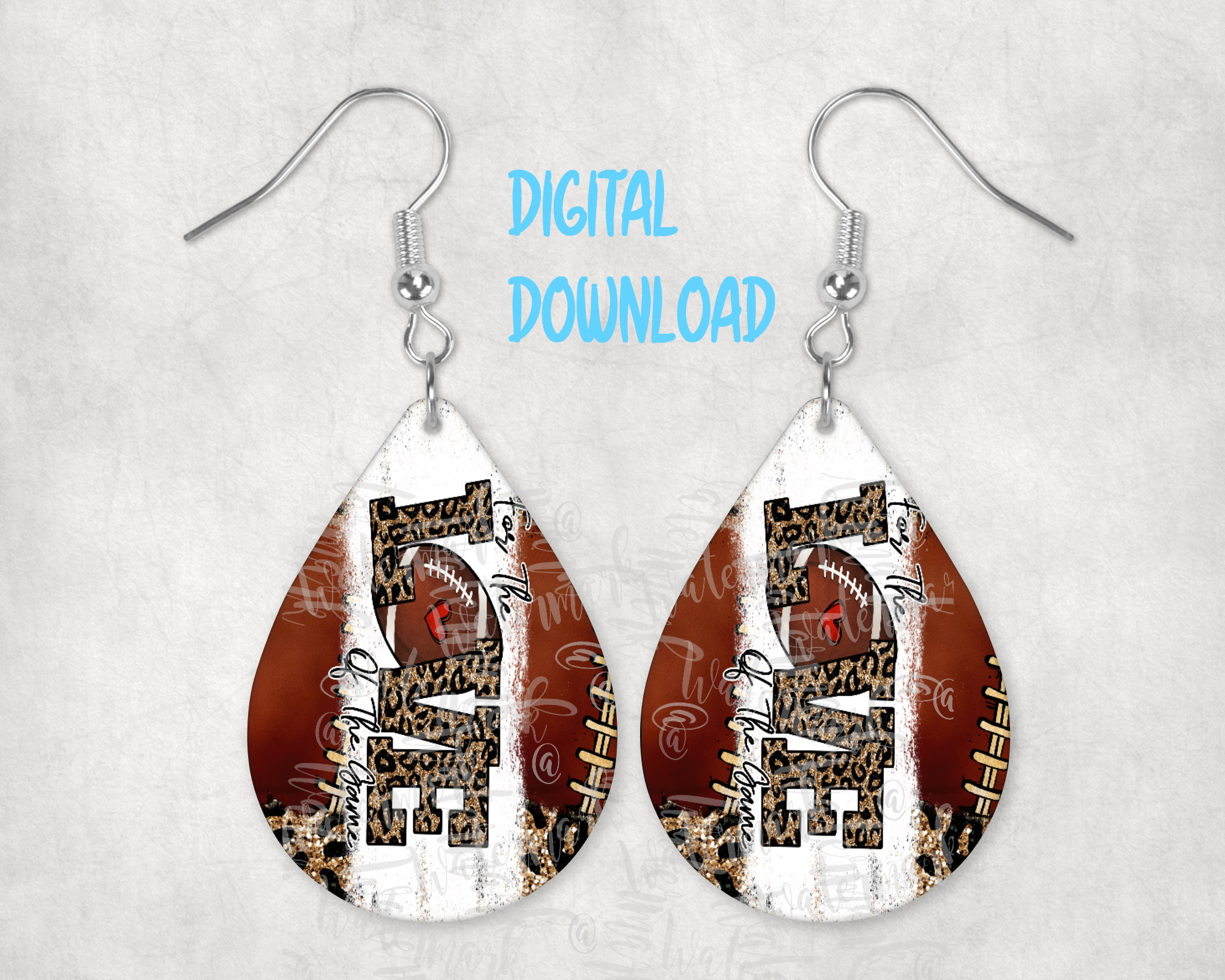 Football for the Love of the Game - Sublimation Earring Designs ...