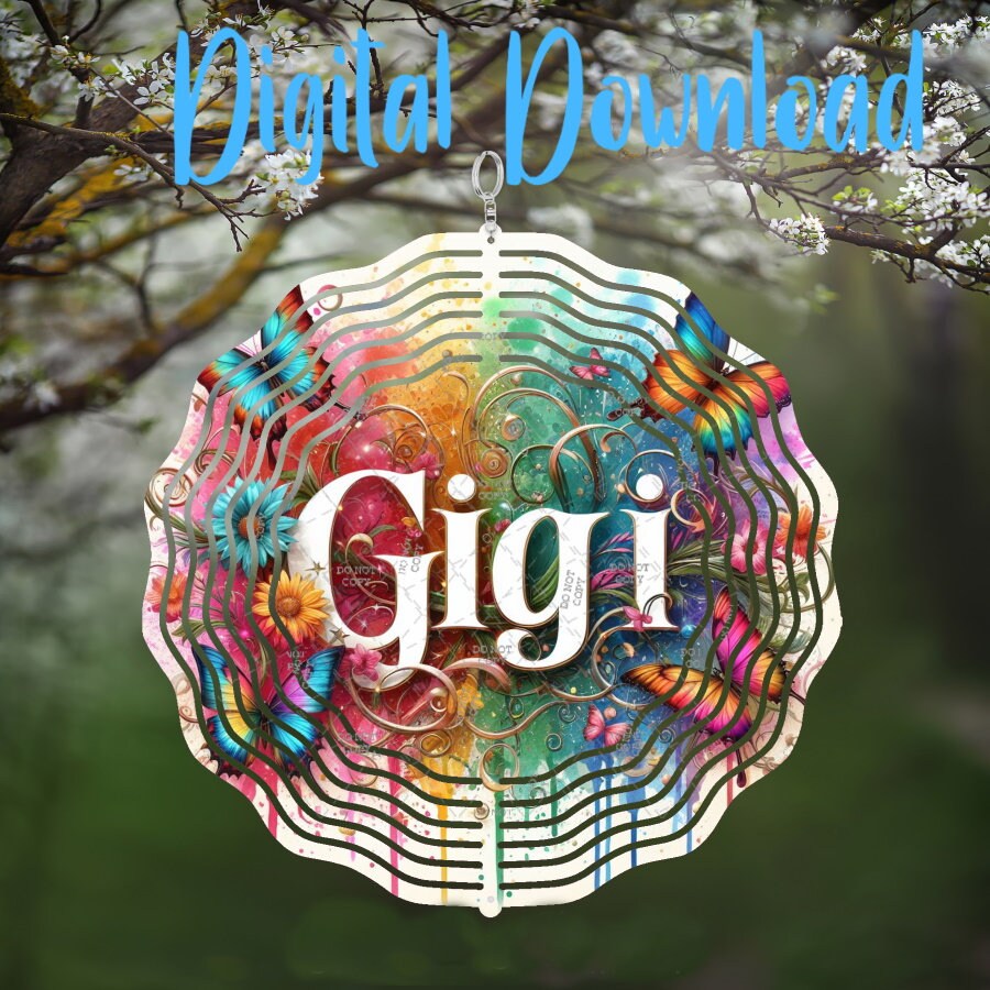Gigi R Spinner Gigi Butterfly Colorful Drip Wind Spinner - Digital Design - Download ...
