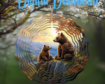 Bear Wind Spinner - DIGITAL Download - png file