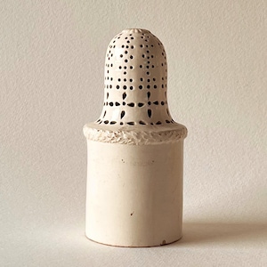 Rare Antique 18th Century White Creamware Shaker or Sifter