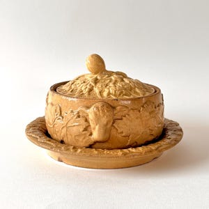 19th C Swedish Höganäs Butter Pot - Marked