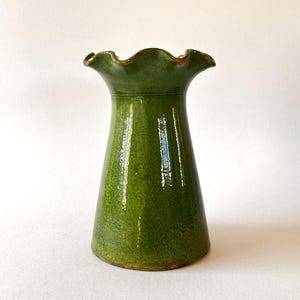 French Provencal Green Vase from Castelnaudary