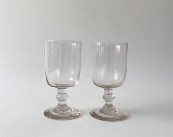 Antique French Wine Glasses, 19th C.