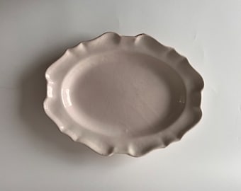 18th Century Antique French White Moustiers Platter