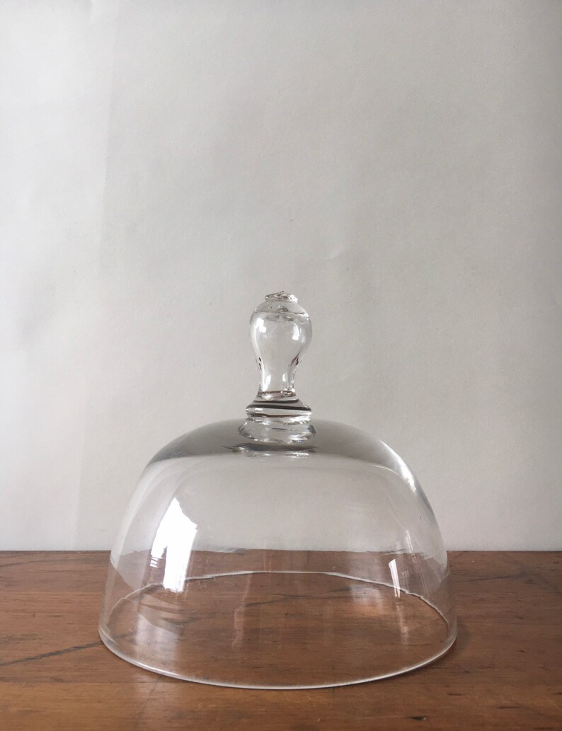 Antique 19th C French Glass Cloche or Dome Etsy