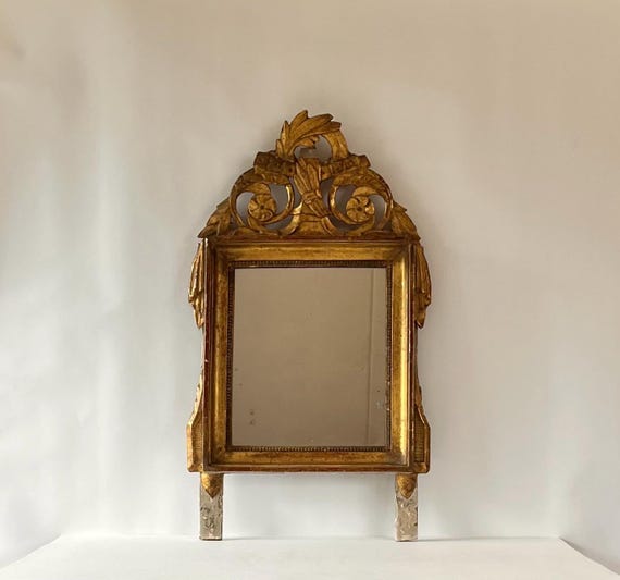 French Antique Bois Dore Bridal Mirror