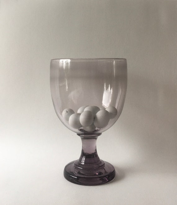 XXL 19th Century French Purple Glass Cup Etsy